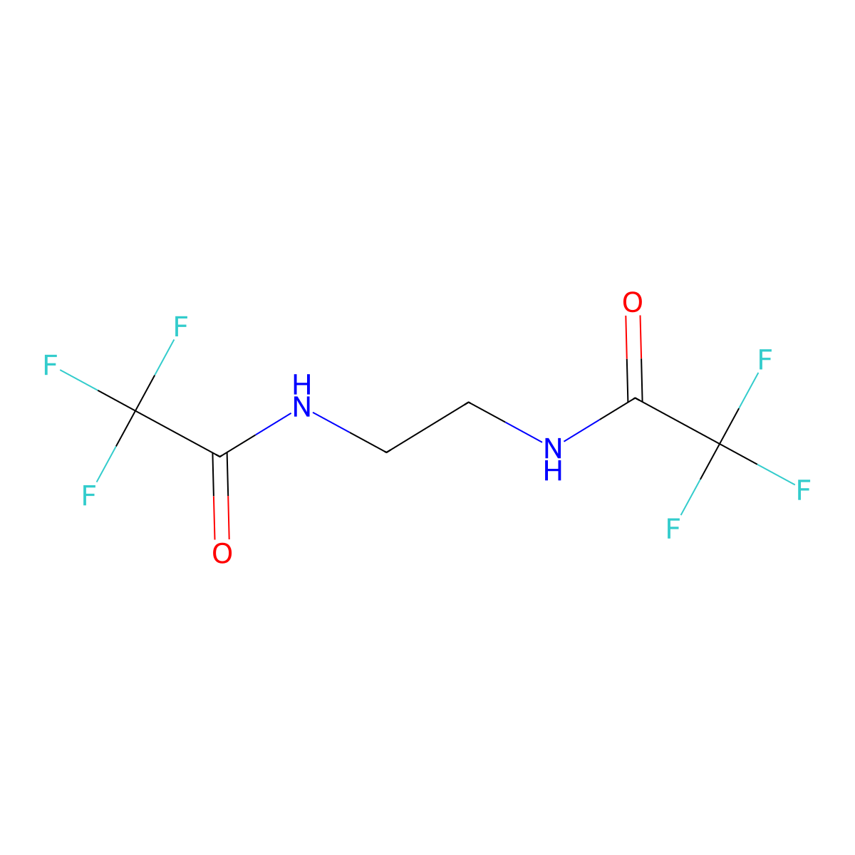2,2,2-trifluoro-N-{2-[(trifluoroacetyl)amino]ethyl}acetamide molecular structure, CAS 360-43-0