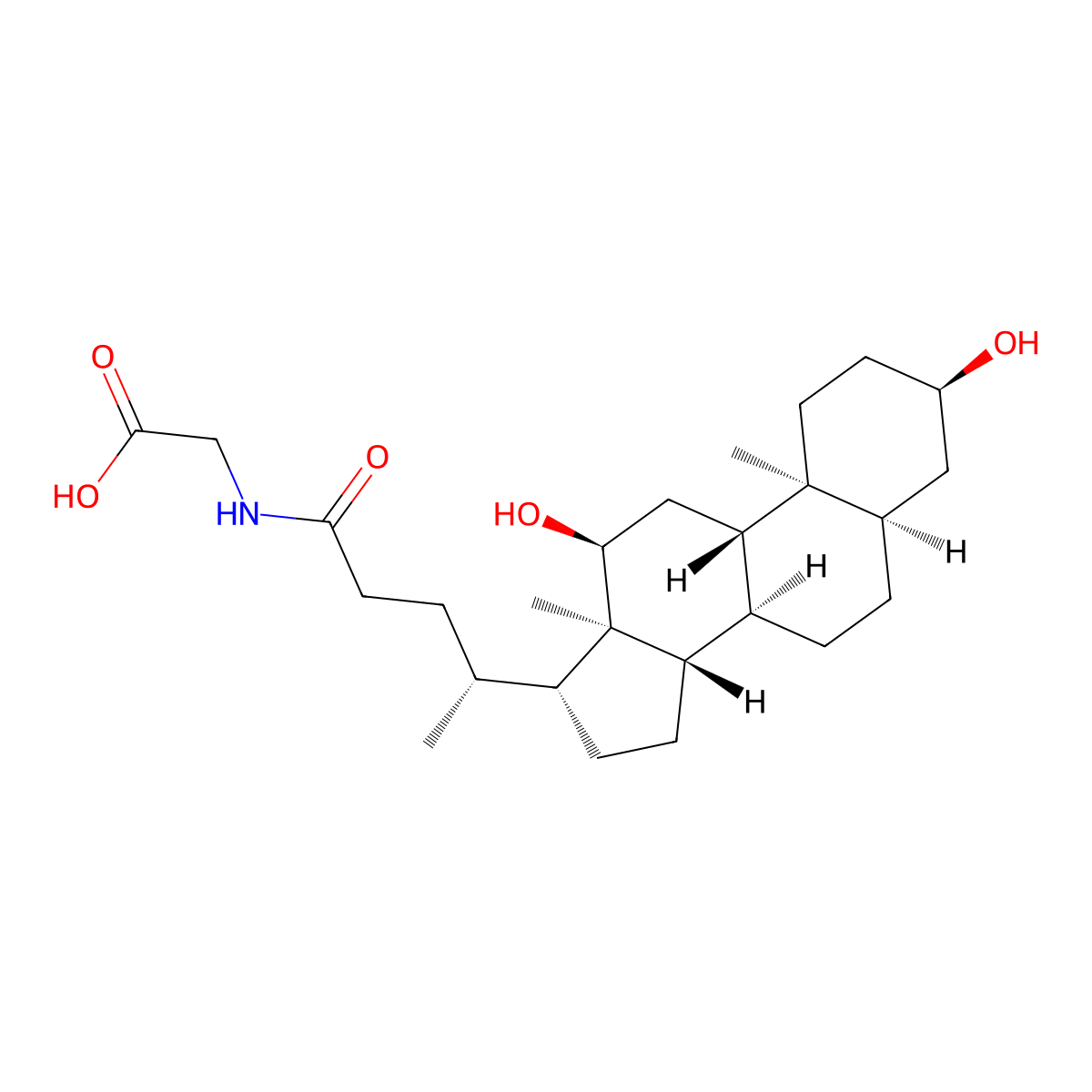 Glycodeoxycholic Acid molecular structure, CAS 360-65-6