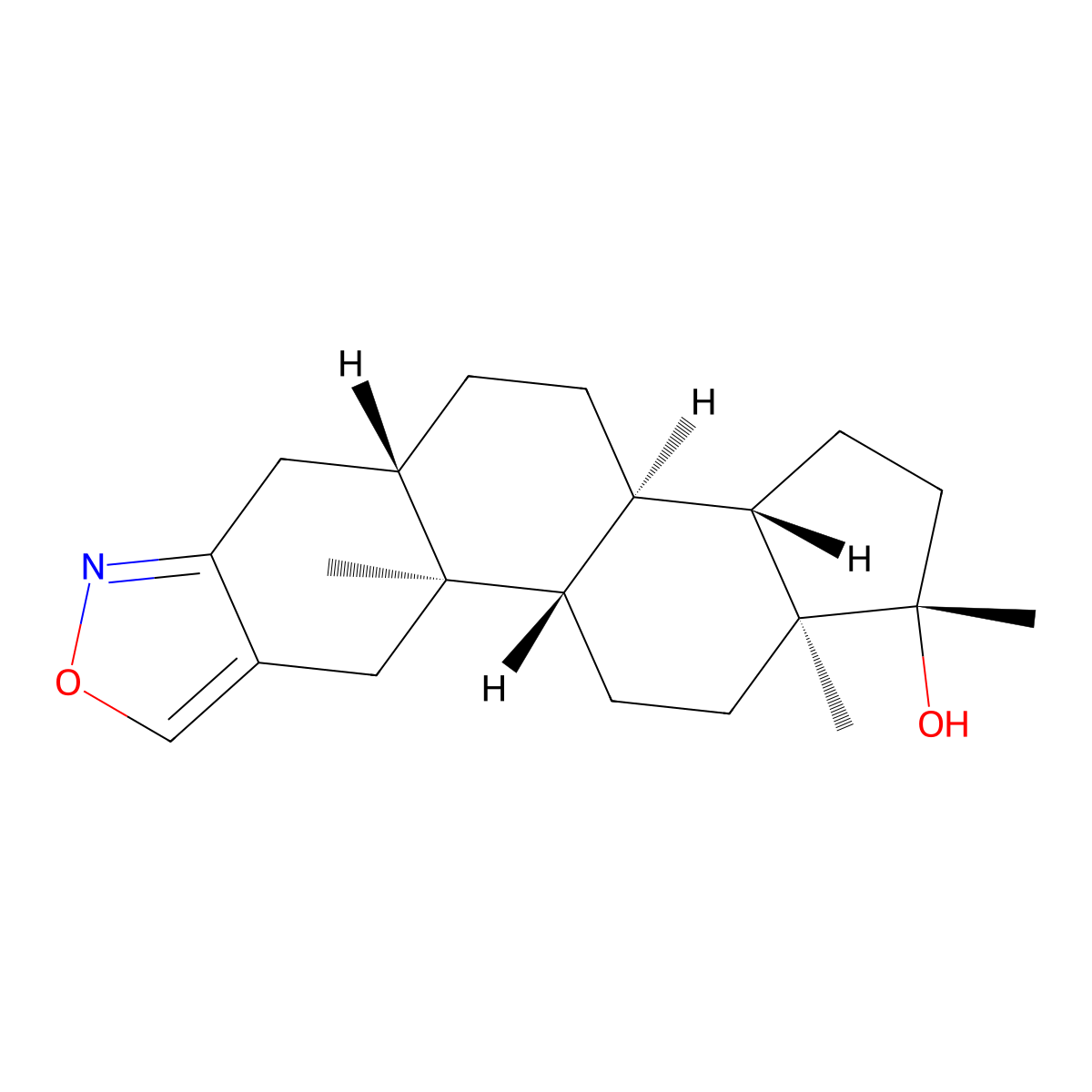 Androisoxazole molecular structure, CAS 360-66-7