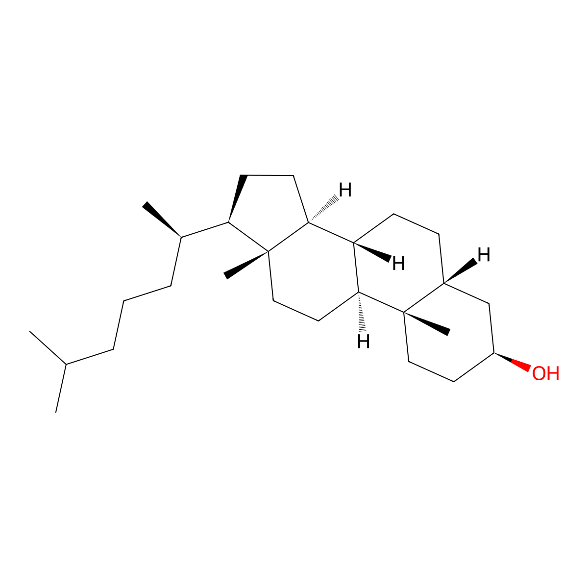 Coprostanol molecular structure, CAS 360-68-9