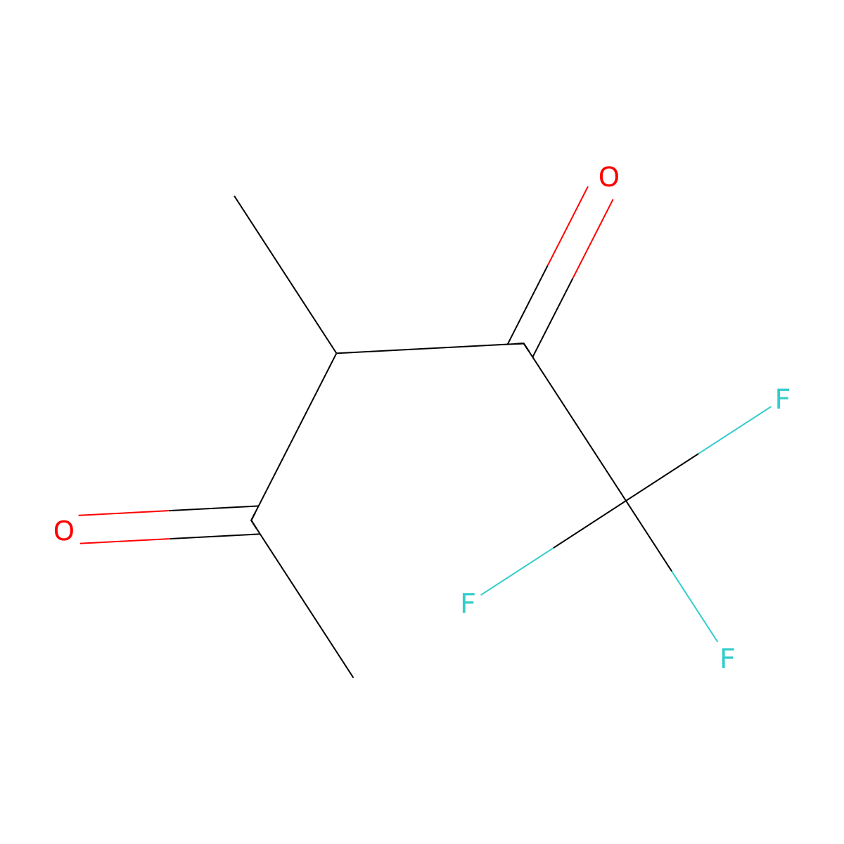 1,1,1-Trifluoro-3-methyl-2,4-pentanedione molecular structure, CAS 360-82-7