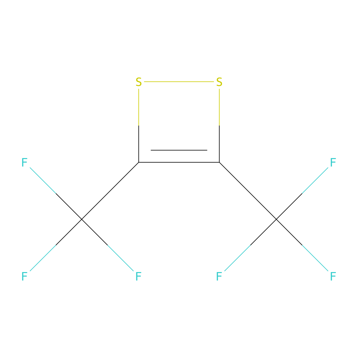 3,4-Bis(trifluoromethyl)-1,2-dithiete molecular structure, CAS 360-91-8