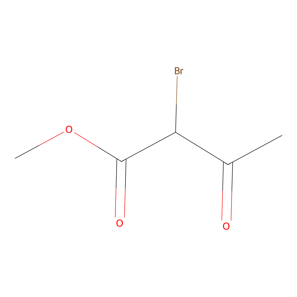 Methyl 2-bromo-3-oxobutanoate molecular structure, CAS 3600-18-8