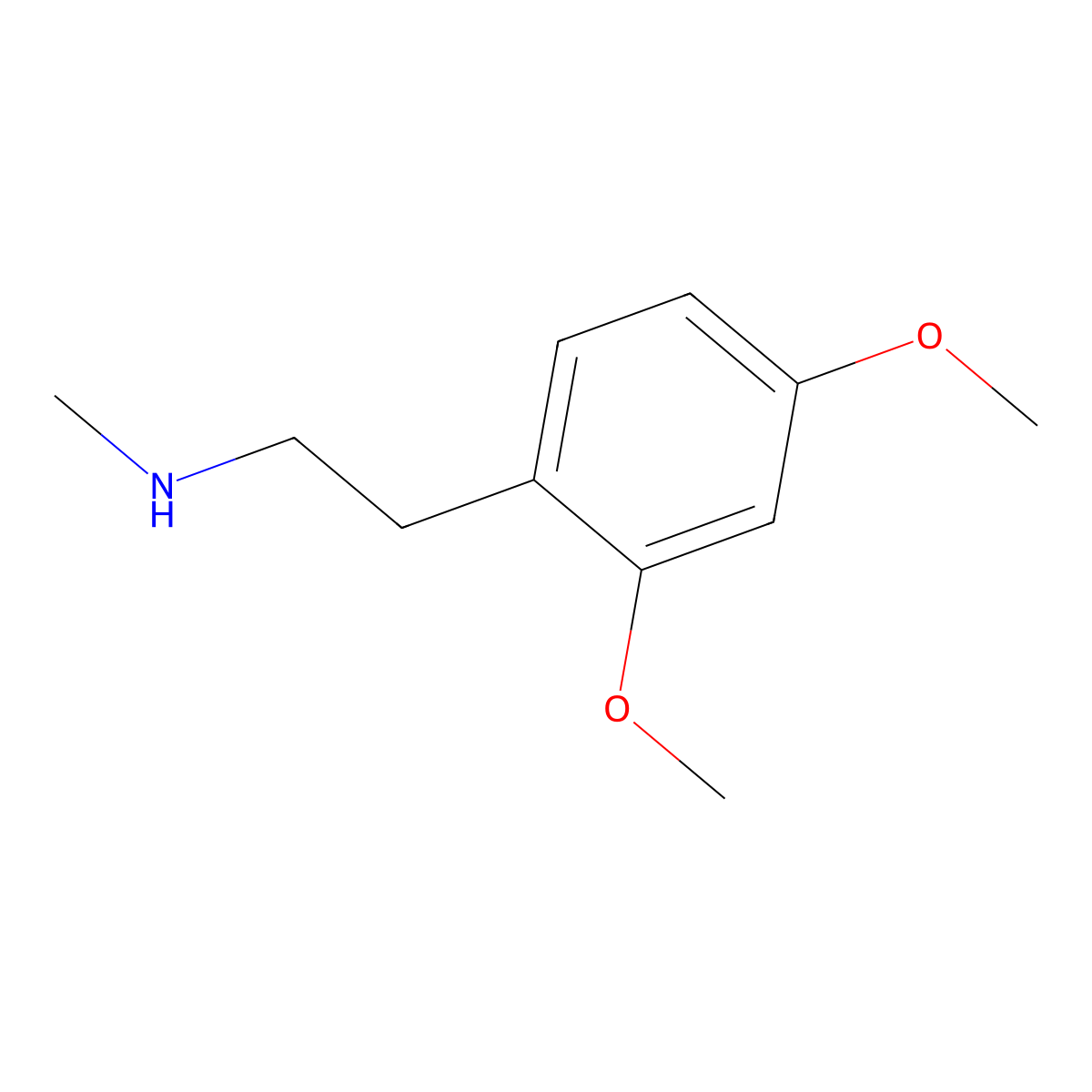 [2-(2,4-Dimethoxyphenyl)ethyl](methyl)amine molecular structure, CAS 3600-89-3