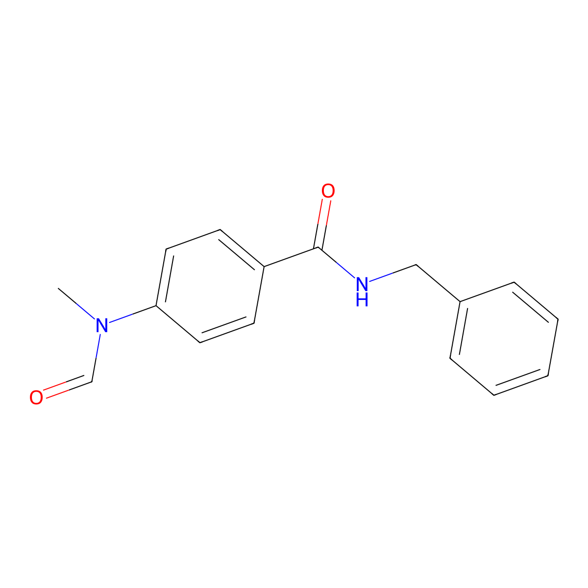 N-(4-Benzylaminocarbonylphenyl)-N-methylformamide molecular structure, CAS 360044-92-4