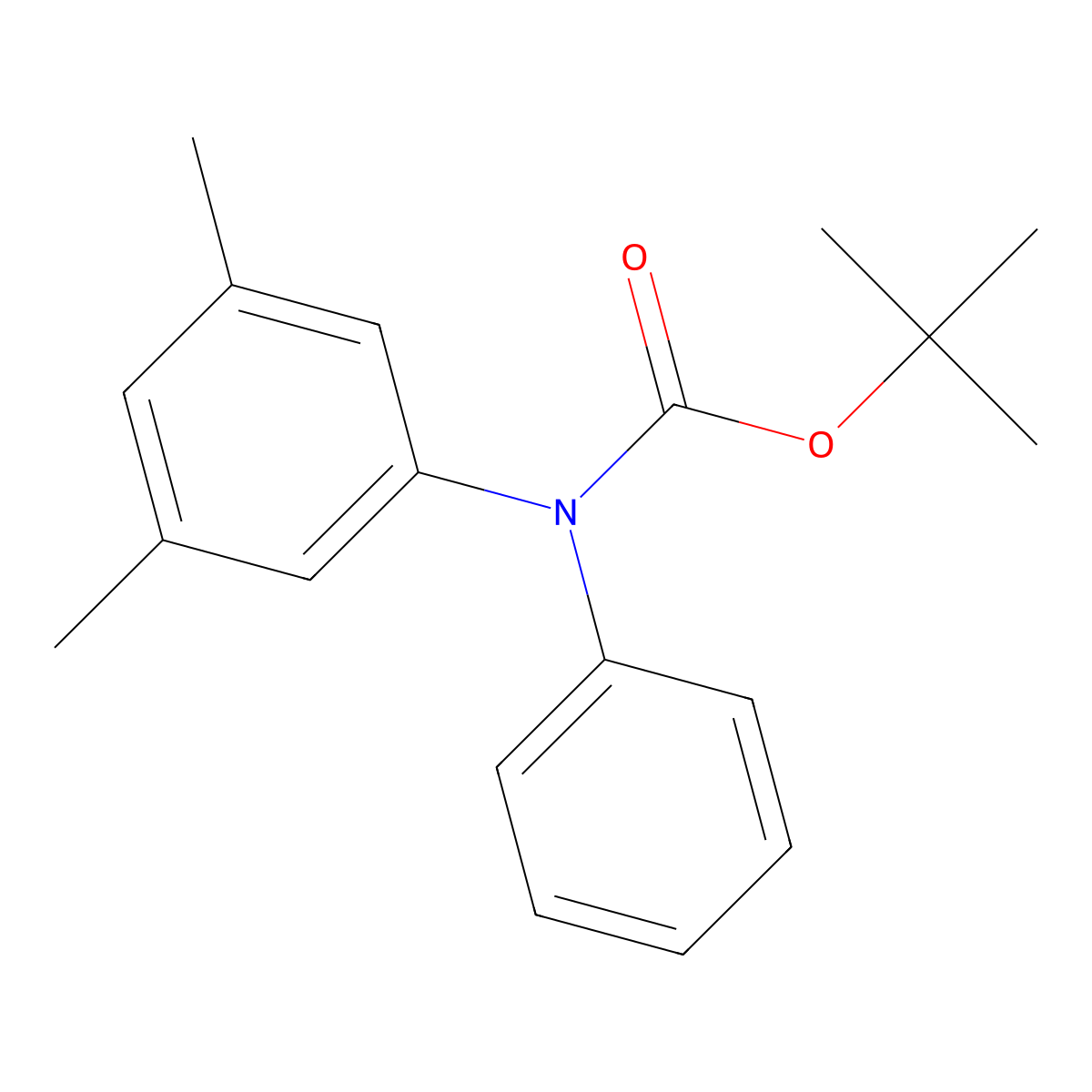 N-tert-Butoxycarbonyl-N-(3,5-dimethylphenyl)aniline molecular structure, CAS 360044-94-6