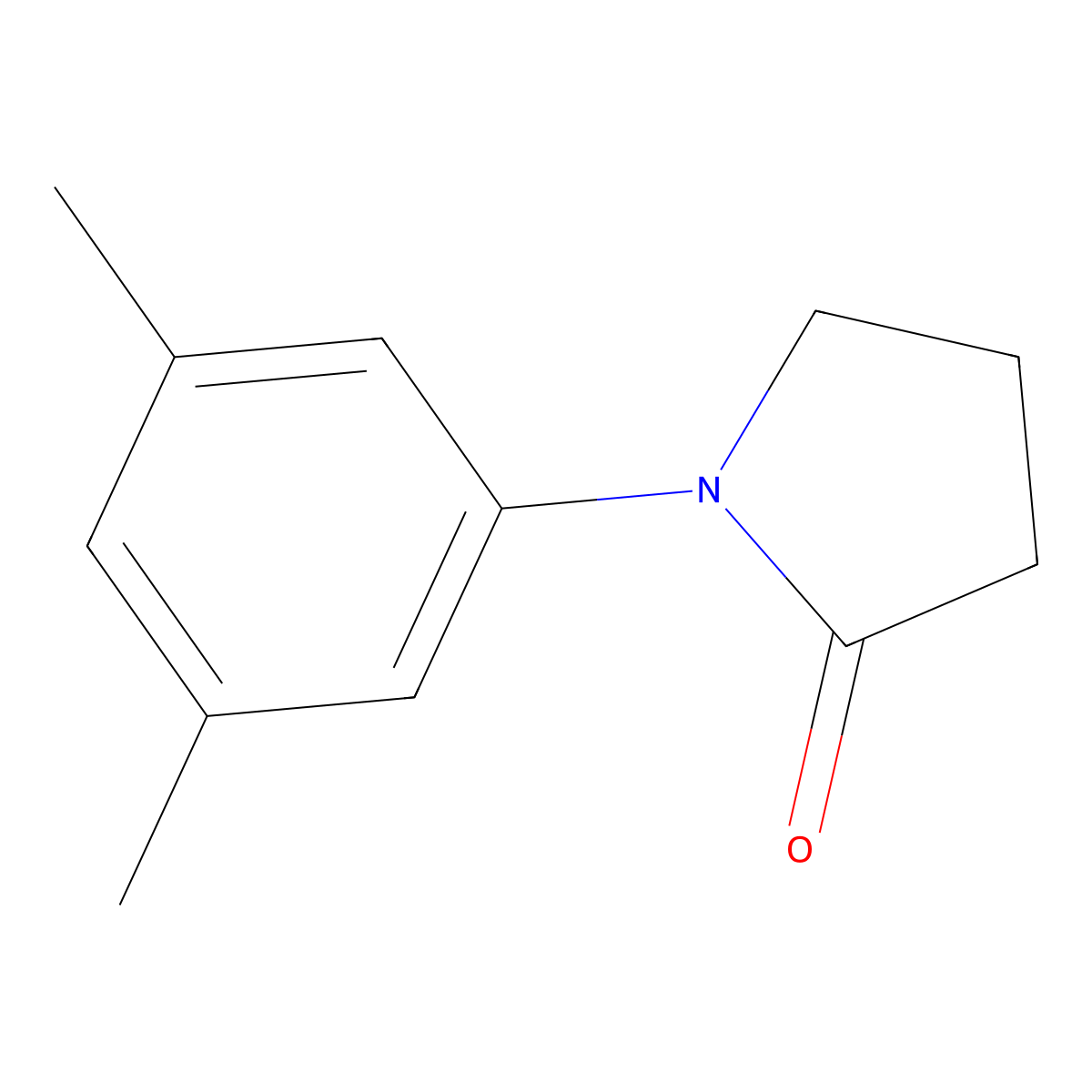 1-(3,5-Dimethylphenyl)pyrrolidin-2-one molecular structure, CAS 360044-95-7