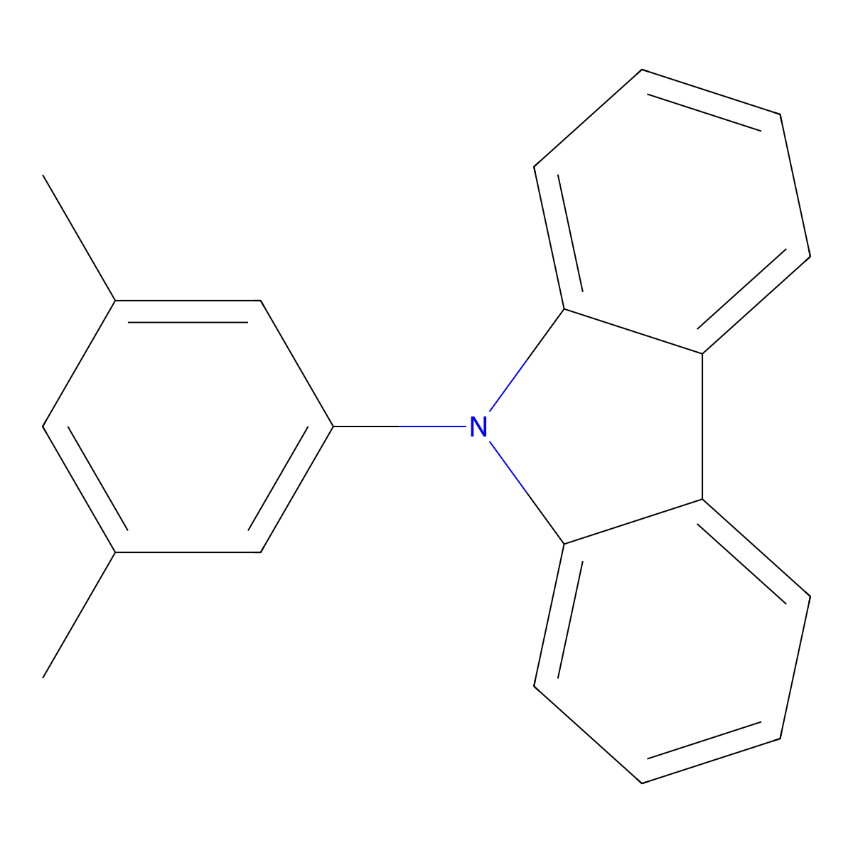 9-(3,5-Dimethylphenyl)-9H-carbazole molecular structure, CAS 360045-01-8