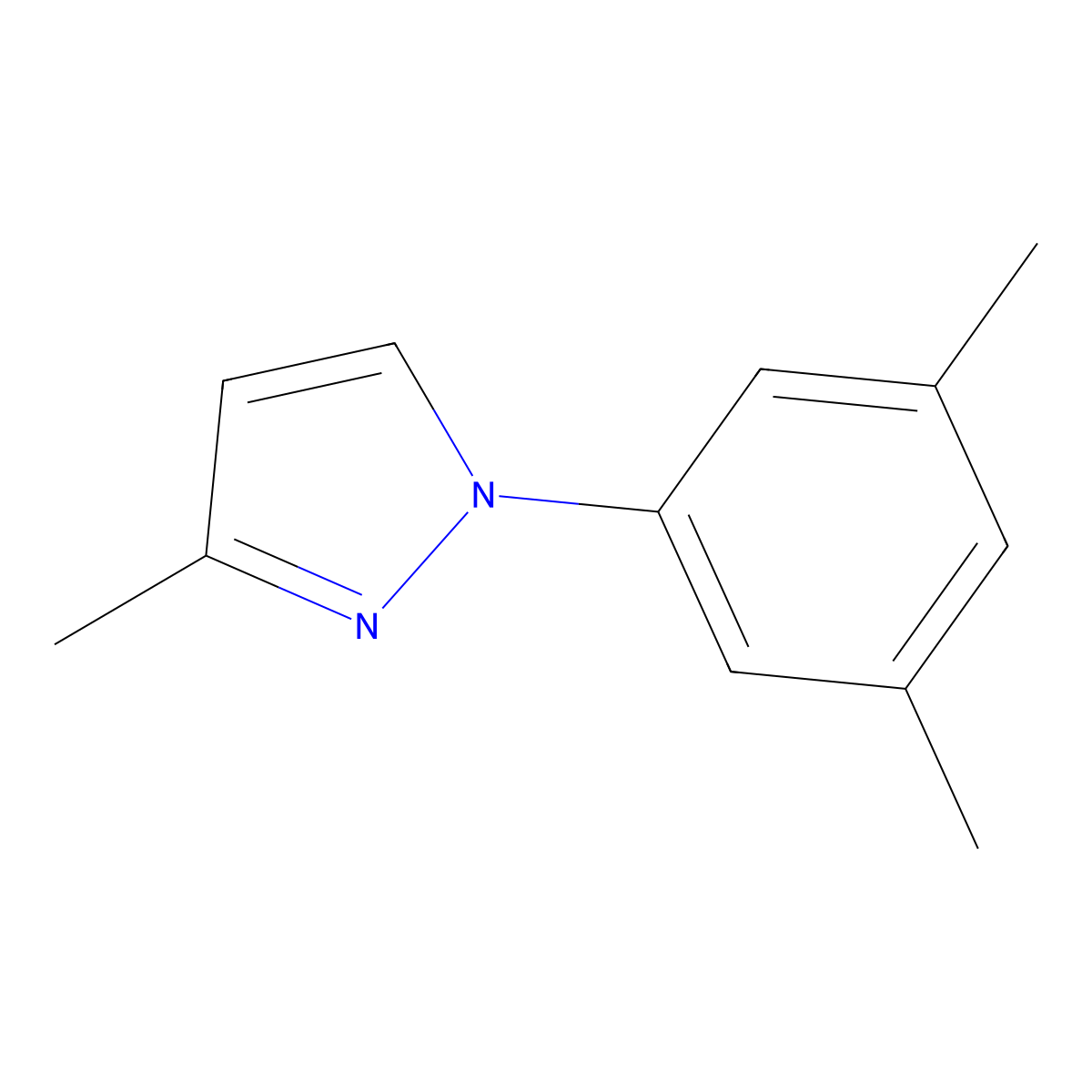 1-(3,5-Dimethylphenyl)-3-methyl-1H-pyrazole molecular structure, CAS 360045-02-9