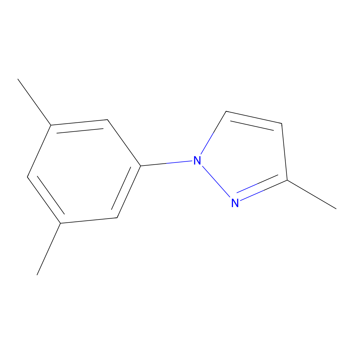 1-(3,5-Dimethylphenyl)-3-methyl-1H-pyrazole molecular structure, CAS 360045-02-9