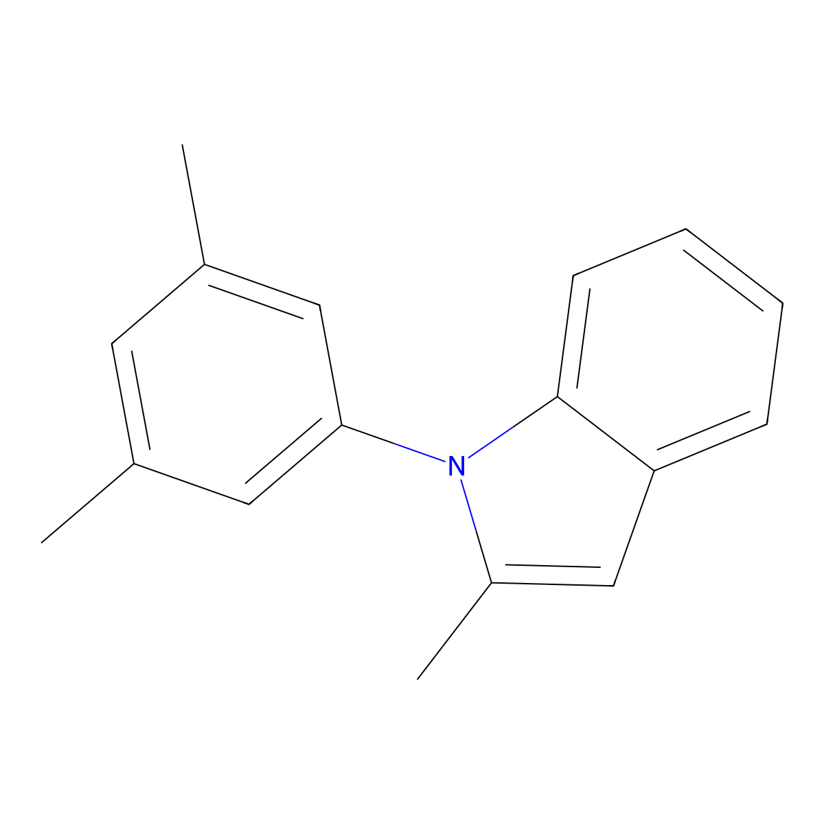 1-(3,5-Dimethylphenyl)-2-methyl-1H-indole molecular structure, CAS 360045-06-3