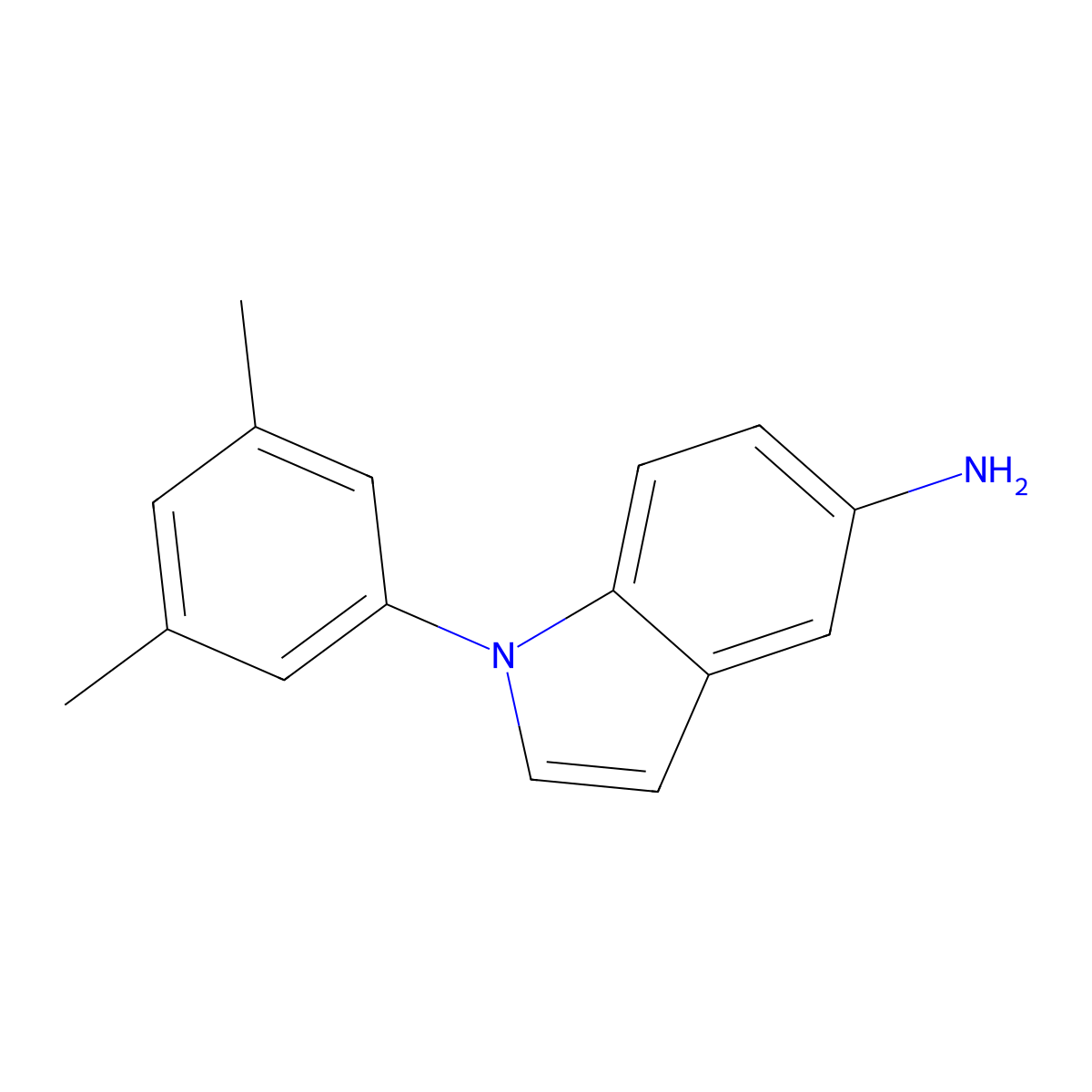 1H-Indol-5-amine, 1-(3,5-dimethylphenyl)- molecular structure, CAS 360045-07-4