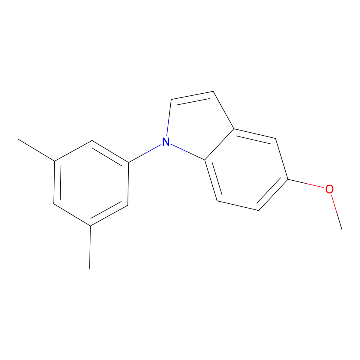 1-(3,5-Dimethylphenyl)-5-methoxy-1H-indole molecular structure, CAS 360045-08-5