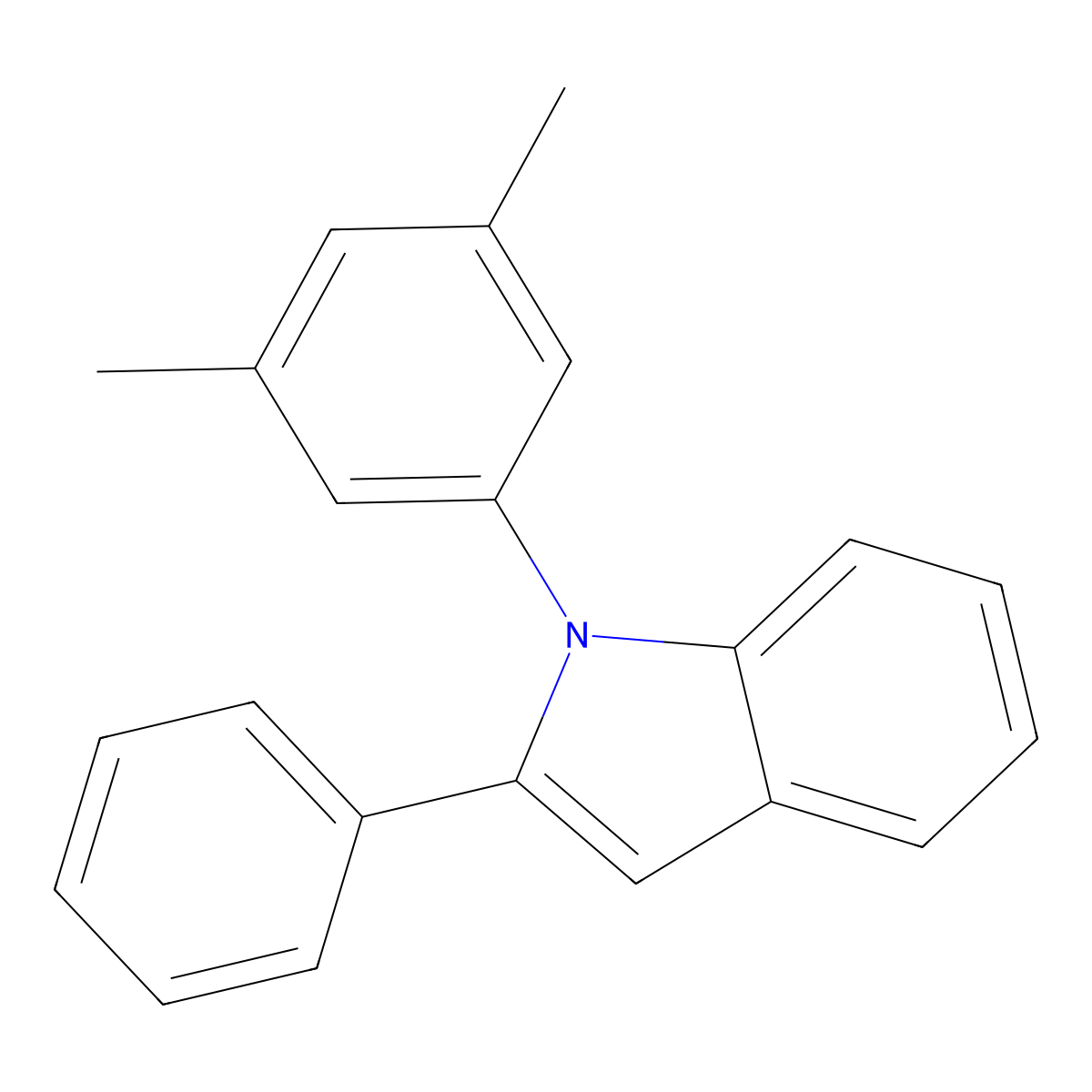1-(3,5-Dimethylphenyl)-2-phenyl-1H-indole molecular structure, CAS 360045-09-6