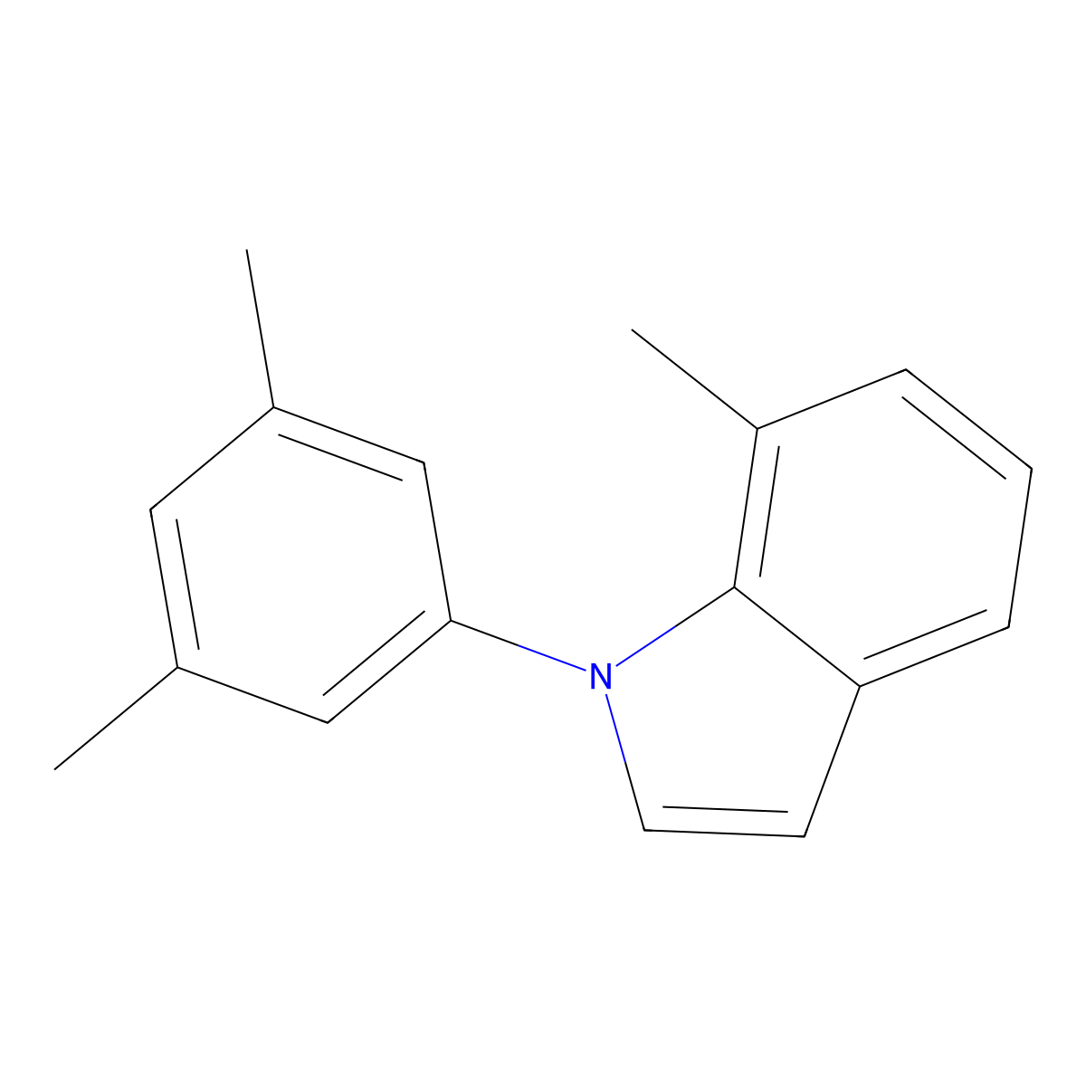 1-(3,5-Dimethylphenyl)-7-methyl-1H-indole molecular structure, CAS 360045-10-9