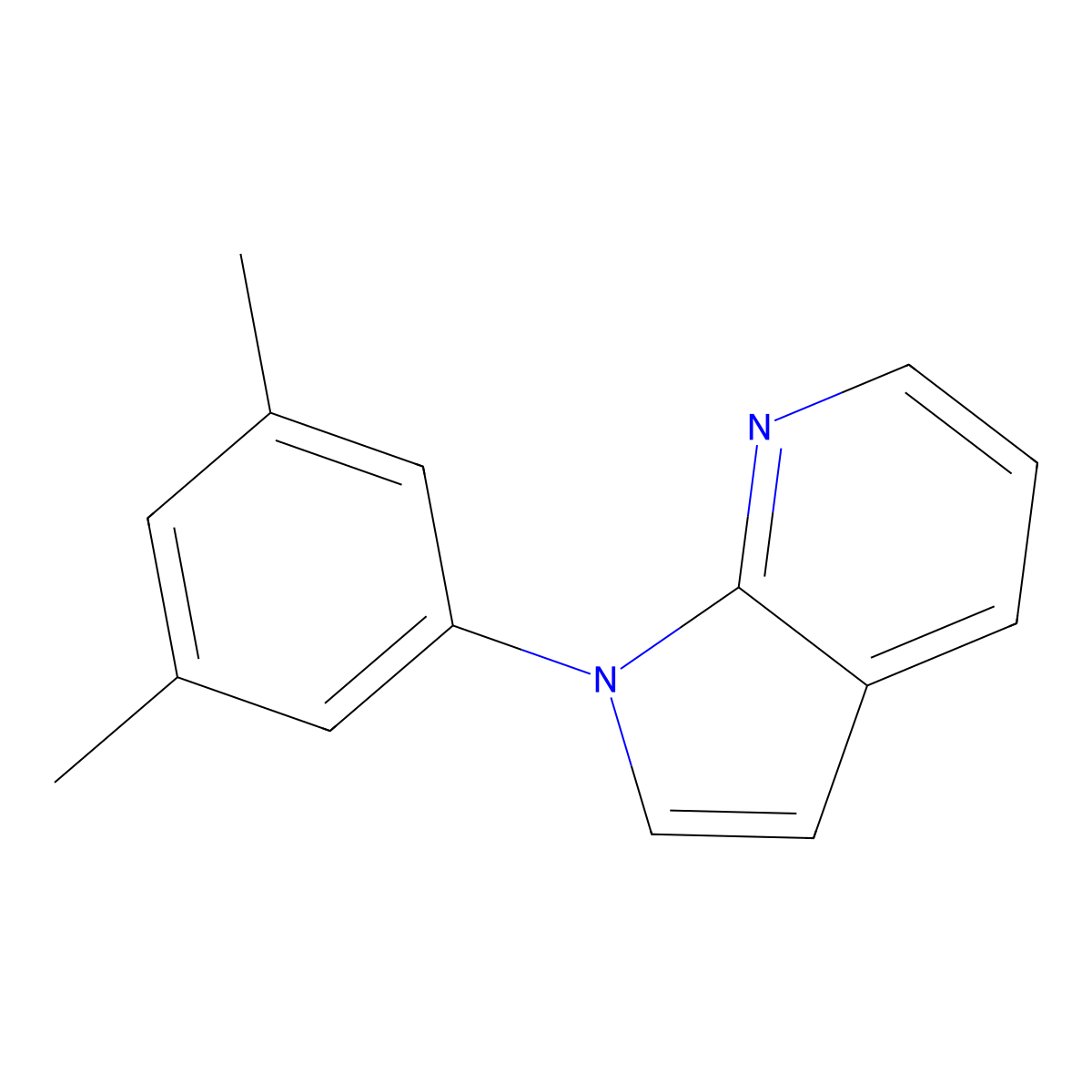 1-(3,5-Dimethylphenyl)-1H-pyrrolo[2,3-b]pyridine molecular structure, CAS 360045-11-0