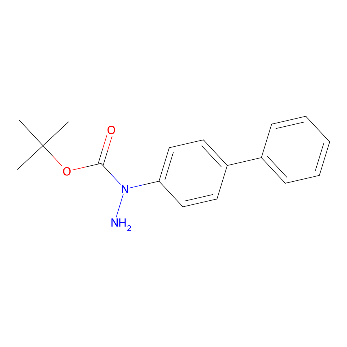 1-tert-Butoxycarbonyl-1-(4-phenylphenyl)hydrazine molecular structure, CAS 360045-13-2