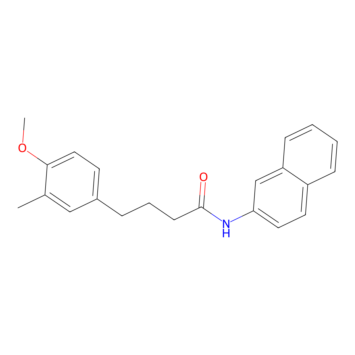 4-(4-methoxy-3-methylphenyl)-N-(2-naphthyl)butanamide molecular structure, CAS 360058-60-2