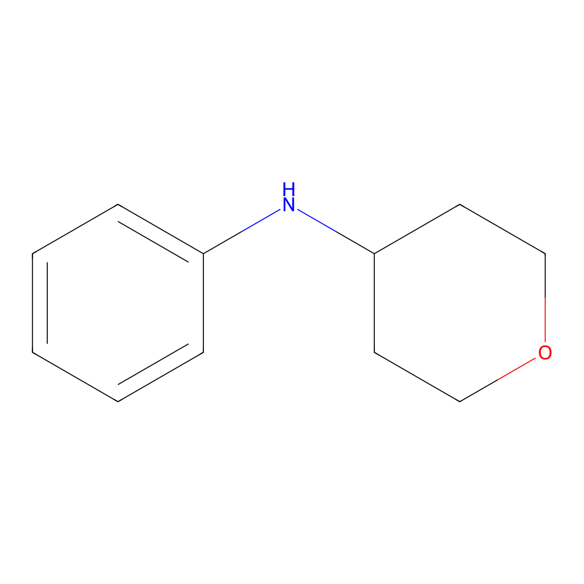 N-Phenyloxan-4-amine molecular structure, CAS 360058-83-9