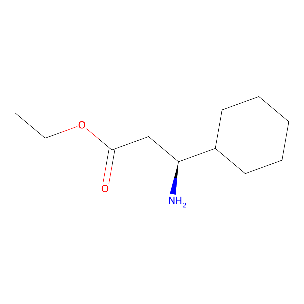 ethyl (3S)-3-amino-3-cyclohexylpropanoate molecular structure, CAS 360059-19-4