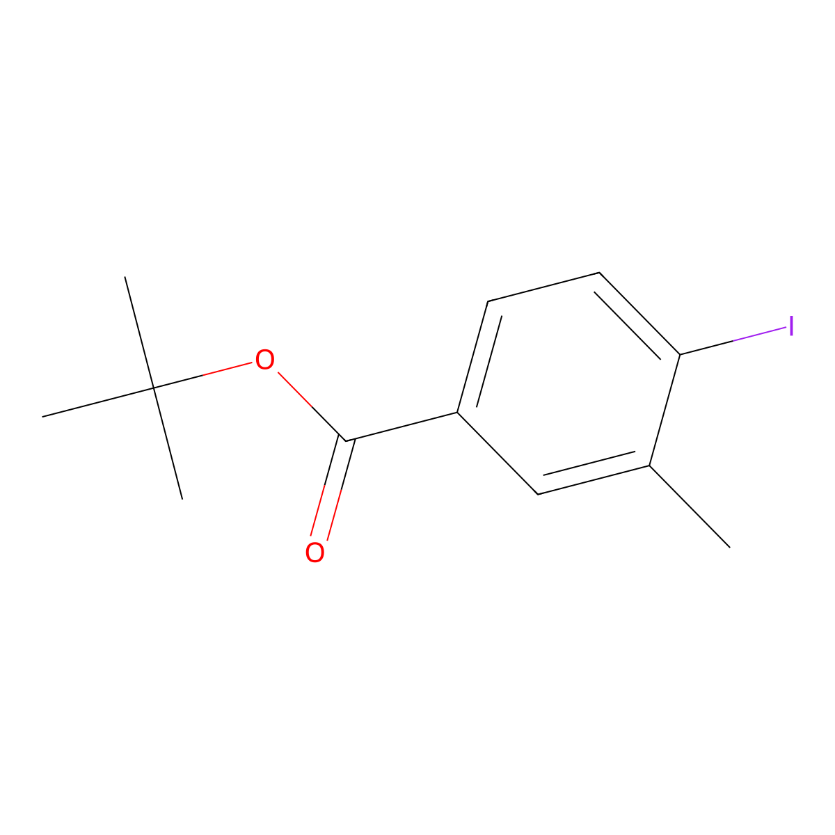 Tert-butyl 4-iodo-3-methylbenzoate molecular structure, CAS 360059-33-2