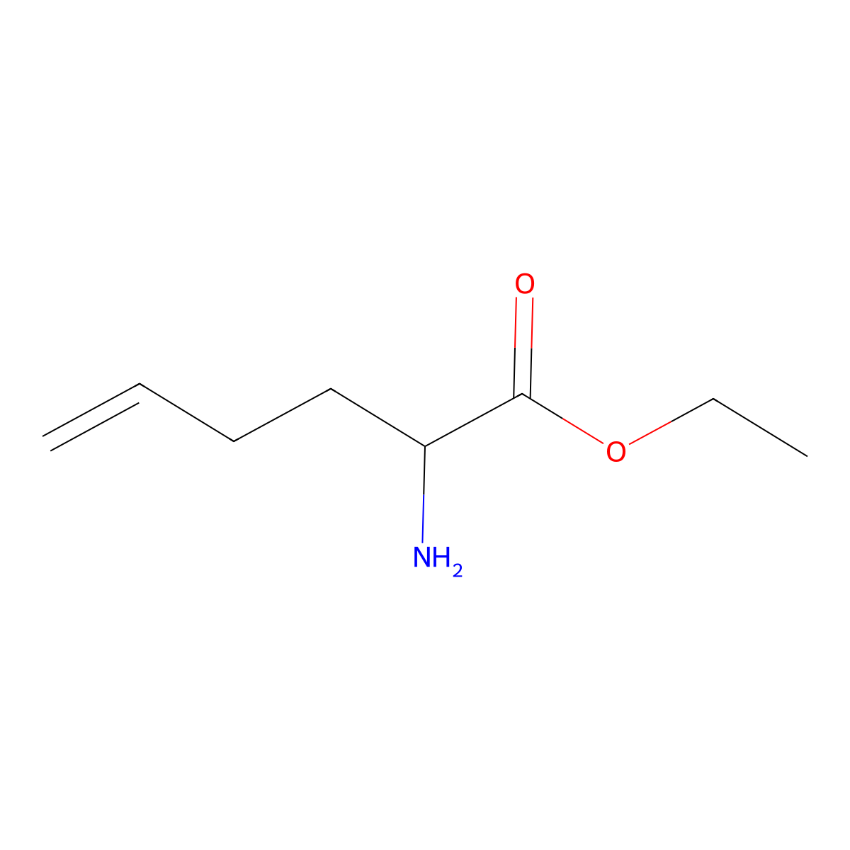Ethyl 2-aminohex-5-enoate molecular structure, CAS 360059-80-9
