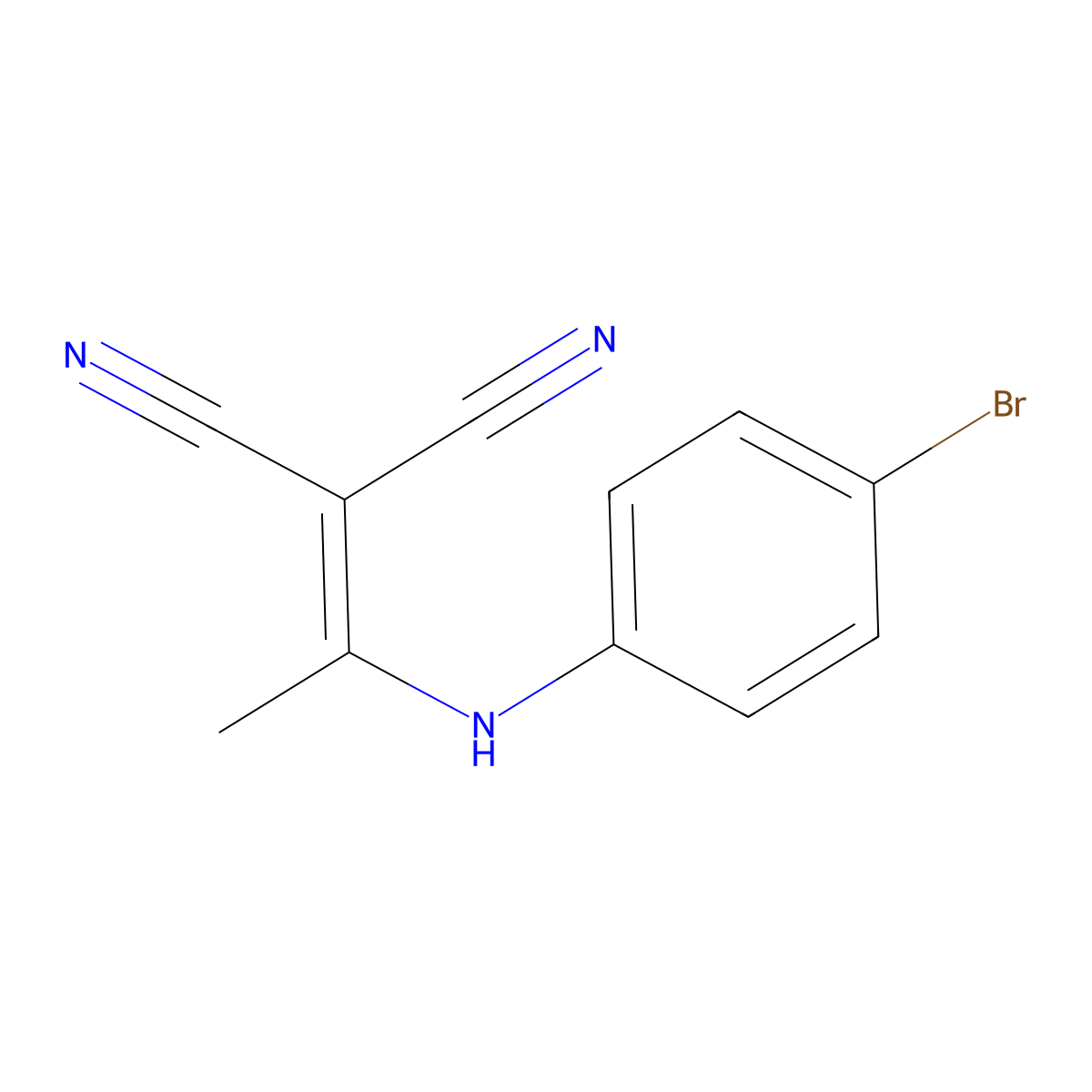 2-[1-(4-Bromoanilino)ethylidene]malononitrile molecular structure, CAS 360062-16-4