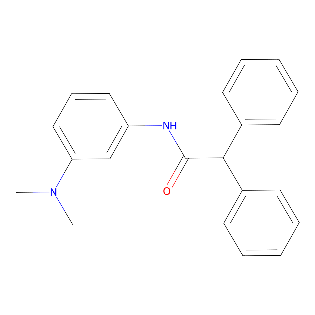 N-[3-(dimethylamino)phenyl]-2,2-diphenylacetamide molecular structure, CAS 360070-20-8