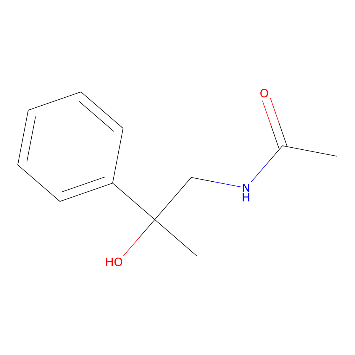 N-(2-hydroxy-2-phenylpropyl)acetamide molecular structure, CAS 360075-69-0