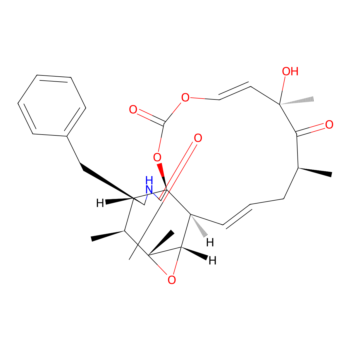 Cytochalasin E molecular structure, CAS 36011-19-5