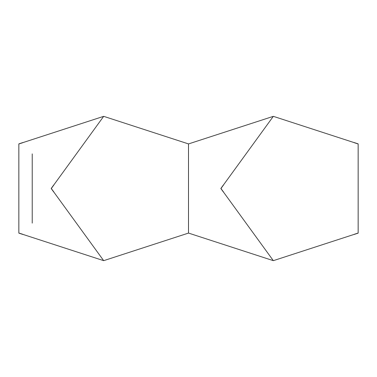 Tetracyclododecene molecular structure, CAS 36012-52-9