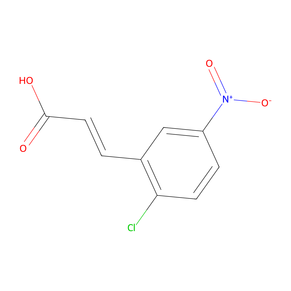 2-Chloro-5-nitrocinnamic Acid molecular structure, CAS 36015-19-7