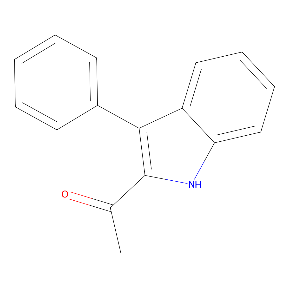 1-(3-phenyl-1H-indol-2-yl)ethanone molecular structure, CAS 36015-23-3
