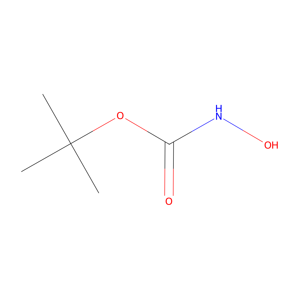 tert-butyl N-hydroxycarbamate molecular structure, CAS 36016-38-3