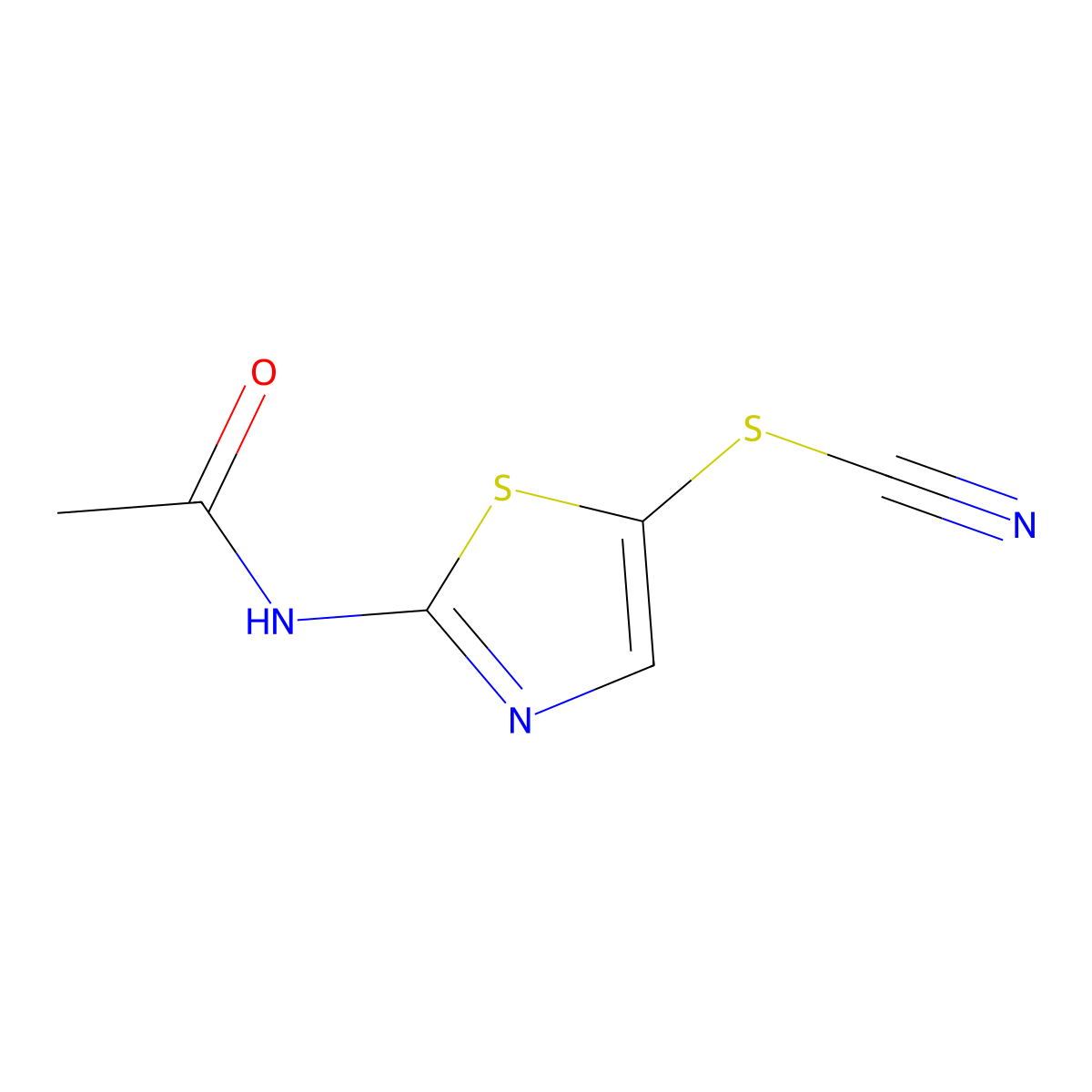 2-Acetamino-5-thiocyanatothiazole molecular structure, CAS 36016-97-4