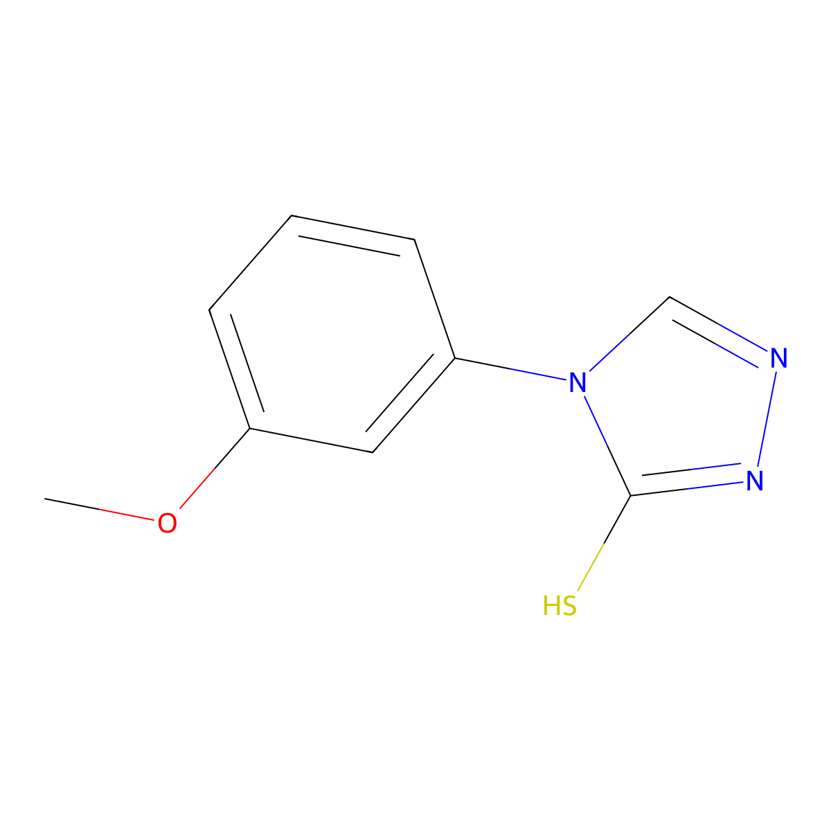 4-(3-methoxyphenyl)-4H-1,2,4-triazole-3-thiol molecular structure, CAS 36017-21-7