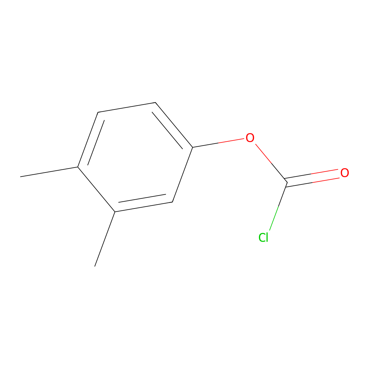 3,4-Xylyl chloroformate molecular structure, CAS 36018-20-9