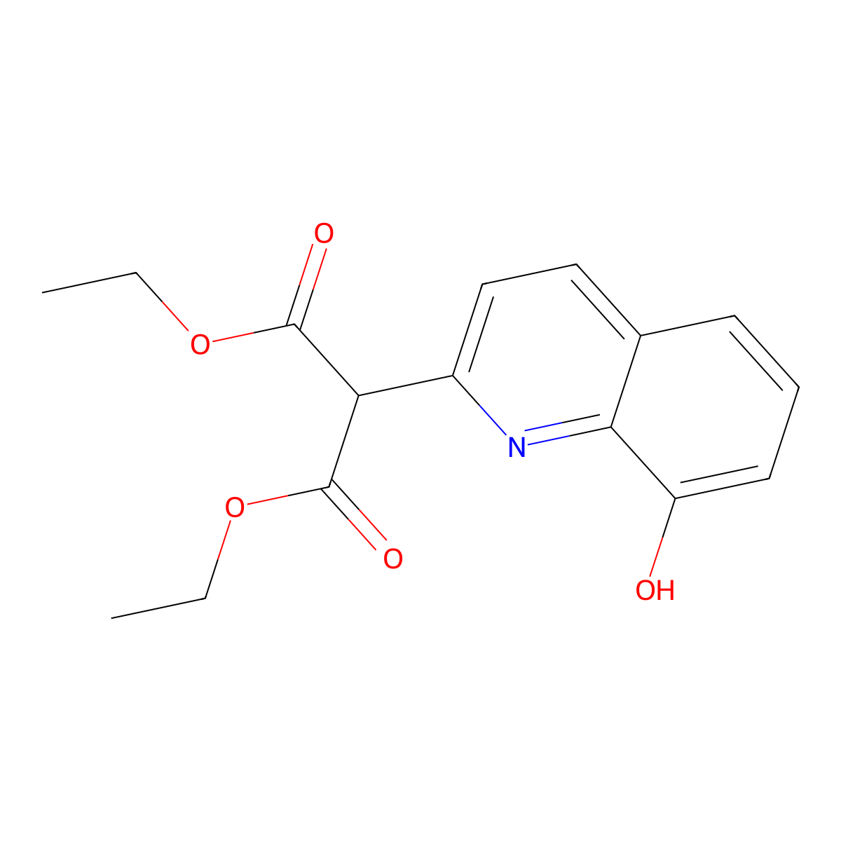 Diethyl (8-hydroxyquinolin-2-yl)malonate molecular structure, CAS 36018-63-0