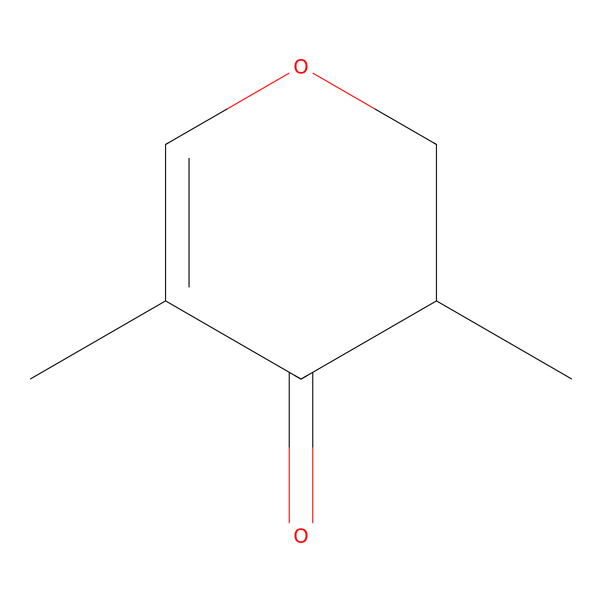 3,5-dimethyl-3,4-dihydro-2H-pyran-4-one molecular structure, CAS 36019-62-2
