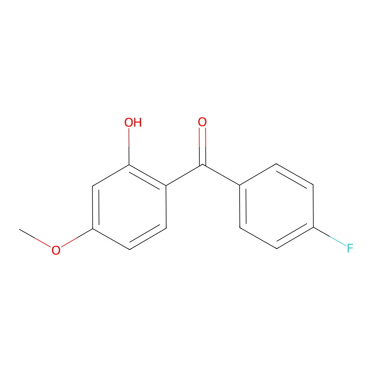4'-Fluoro-2-hydroxy-4-methoxybenzophenone molecular structure, CAS 3602-47-9