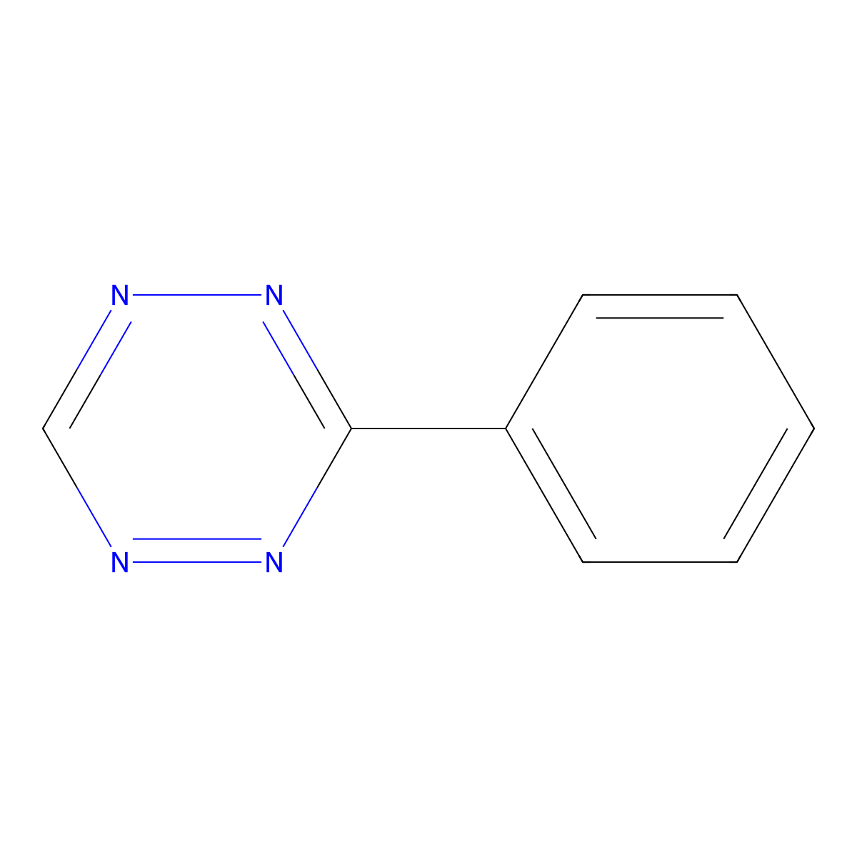 3-Phenyl-1,2,4,5-tetrazine molecular structure, CAS 36022-11-4