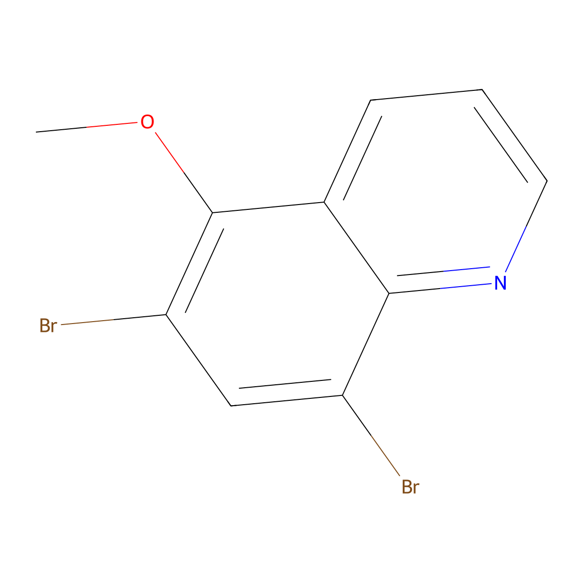 6,8-Dibromo-5-methoxyquinoline molecular structure, CAS 36022-96-5