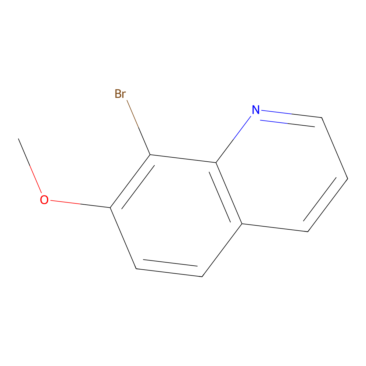 8-Bromo-7-methoxyquinoline molecular structure, CAS 36023-06-0