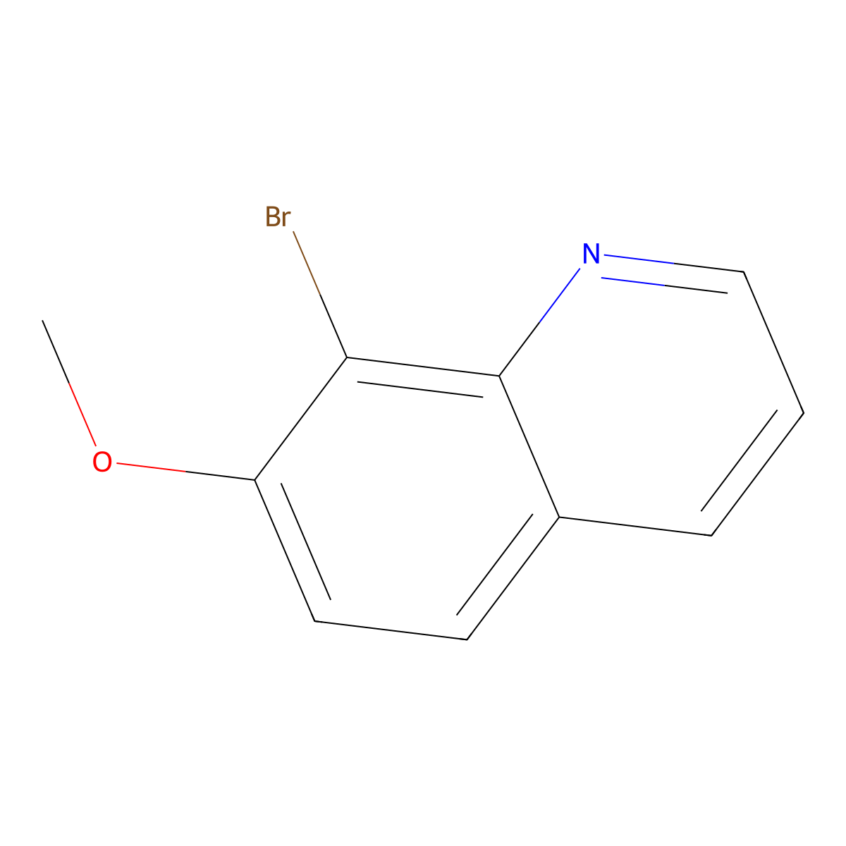 8-Bromo-7-methoxyquinoline molecular structure, CAS 36023-06-0