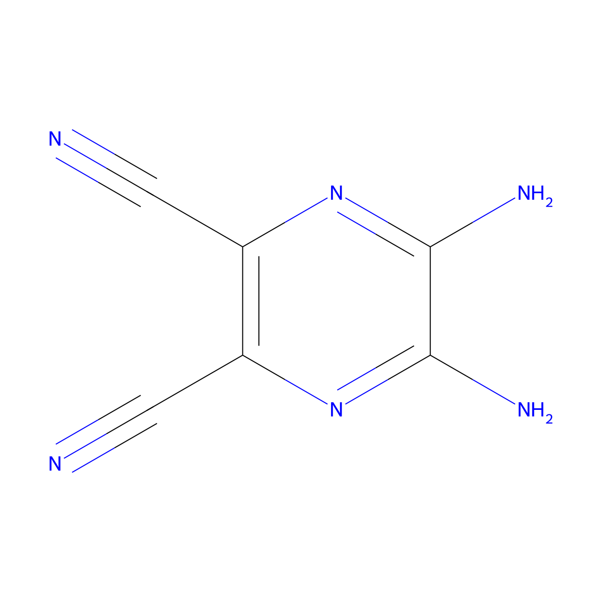 5,6-Diamino-2,3-dicyanopyrazine molecular structure, CAS 36023-58-2