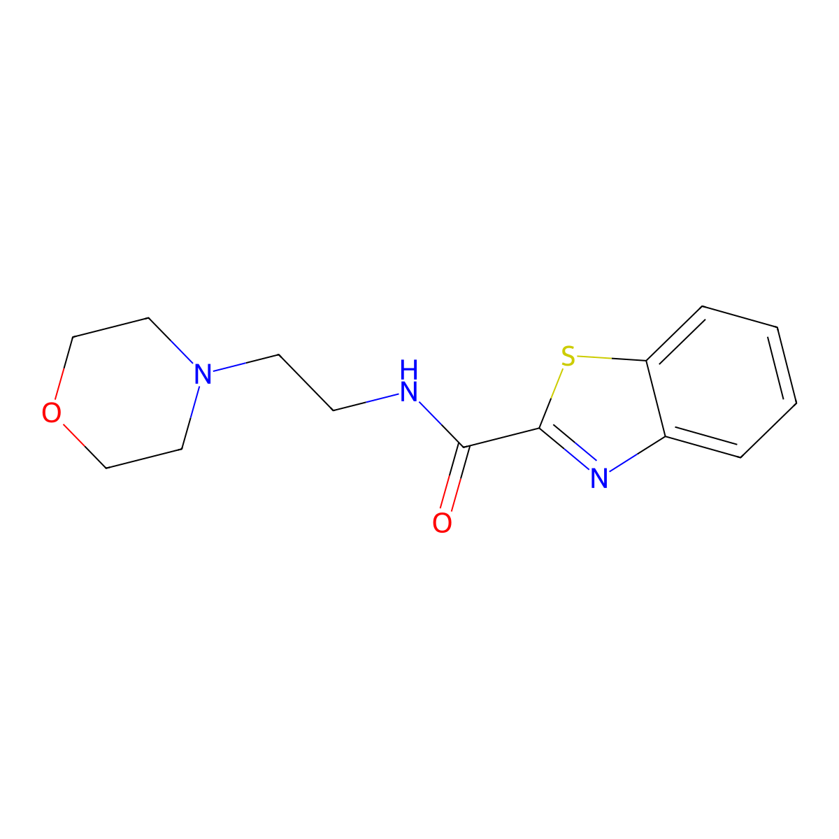 N-[2-(4-morpholinyl)ethyl]-1,3-benzothiazole-2-carboxamide molecular structure, CAS 36023-83-3