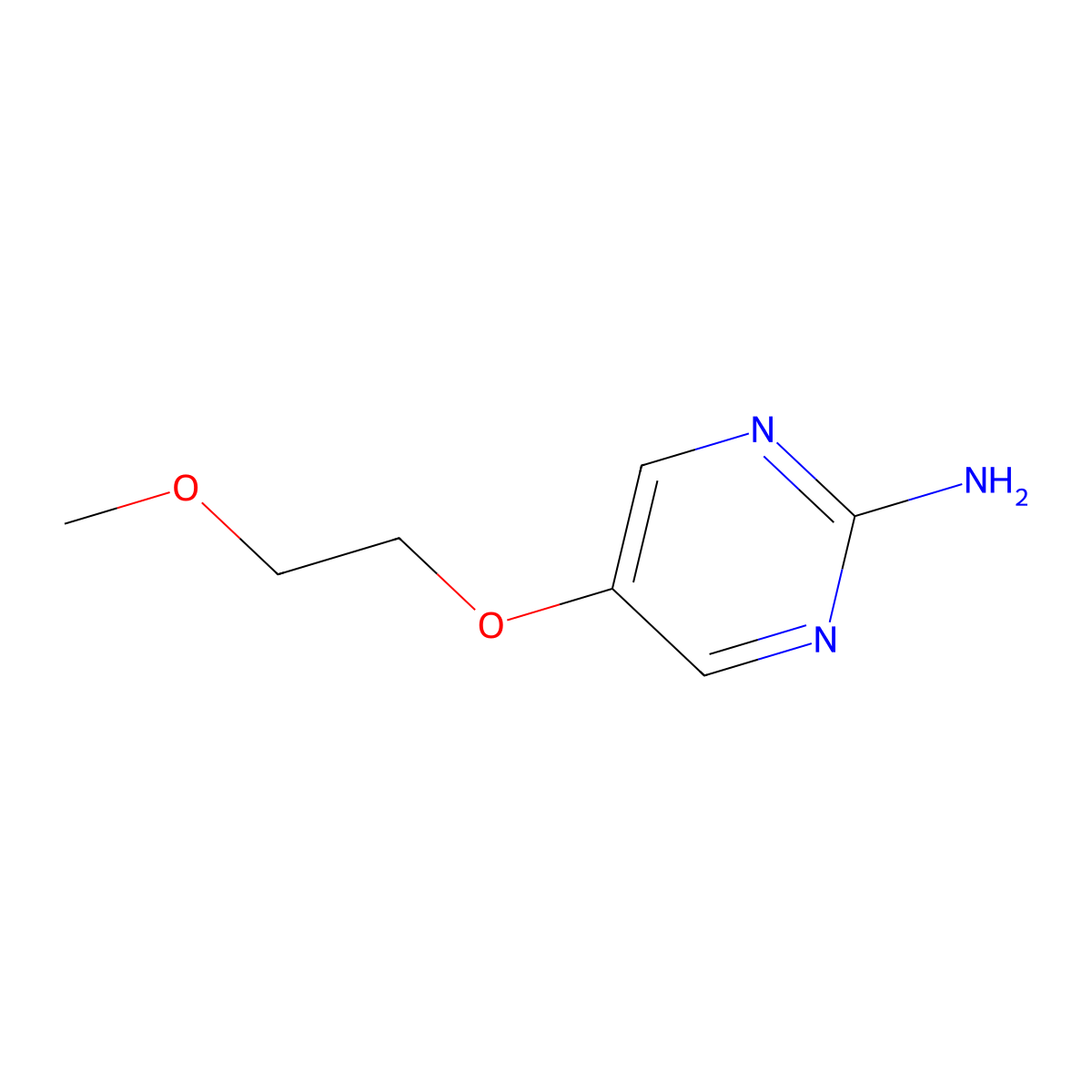 5-(2-Methoxyethoxy)pyrimidin-2-amine molecular structure, CAS 3603-07-4