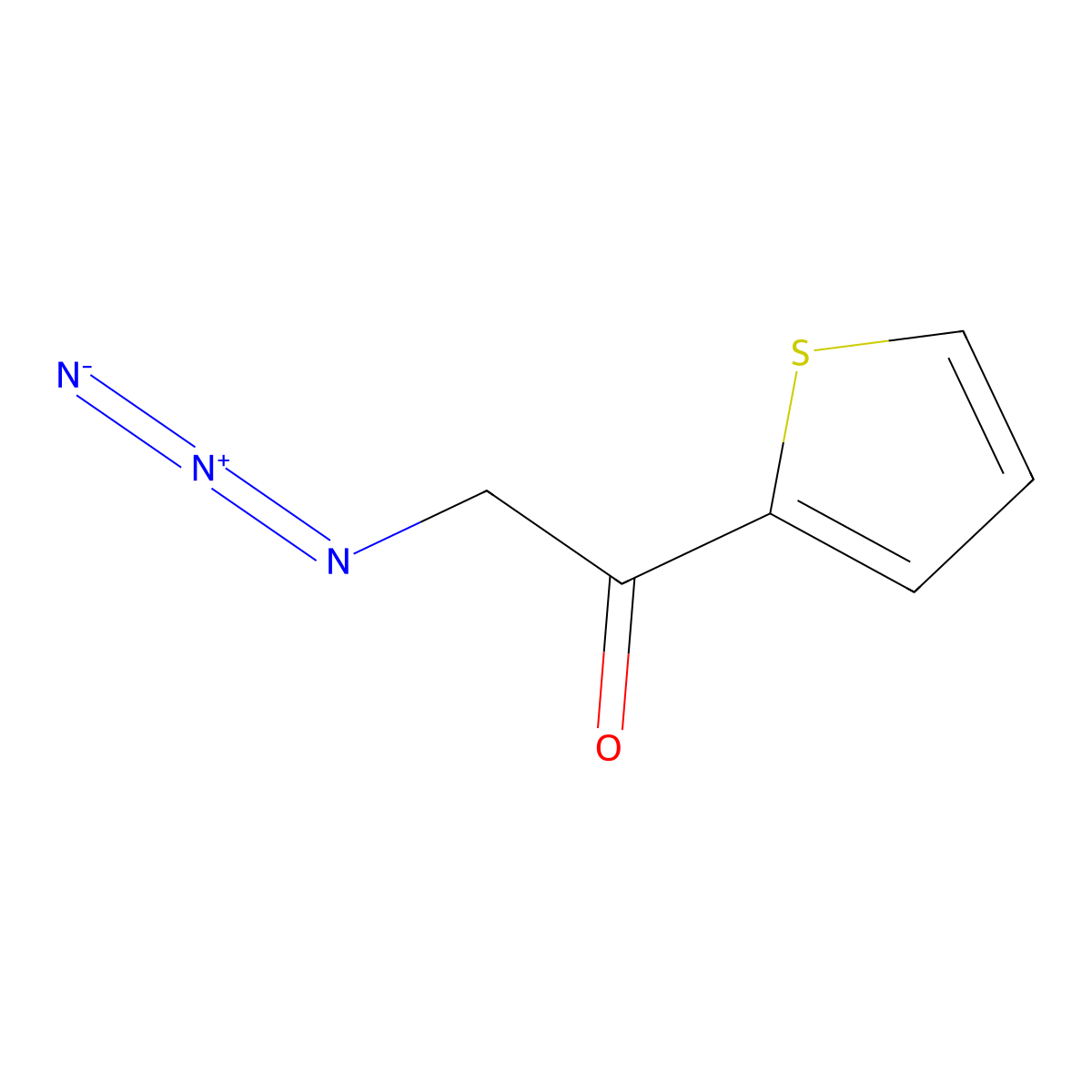 2-Azido-1-(thiophen-2-yl)ethan-1-one molecular structure, CAS 36031-67-1