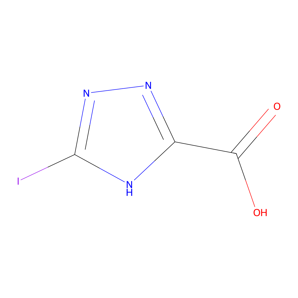 5-Iodo-1H-1,2,4-triazole-3-carboxylic acid molecular structure, CAS 36033-56-4