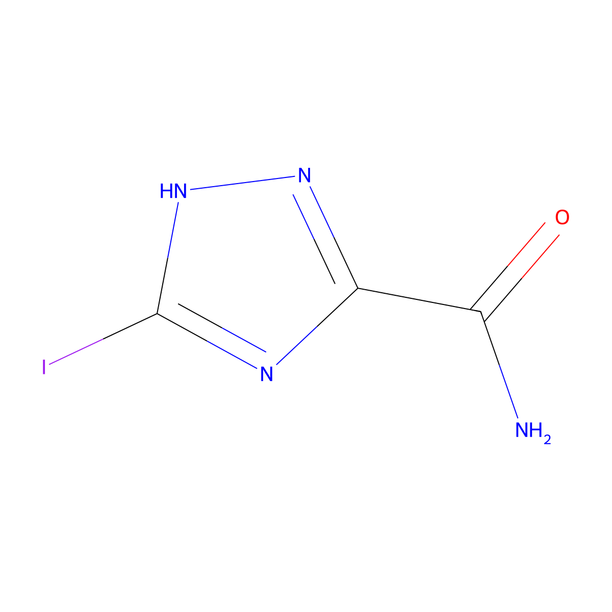 5-Iodo-1H-1,2,4-triazole-3-carboxamide molecular structure, CAS 36033-57-5